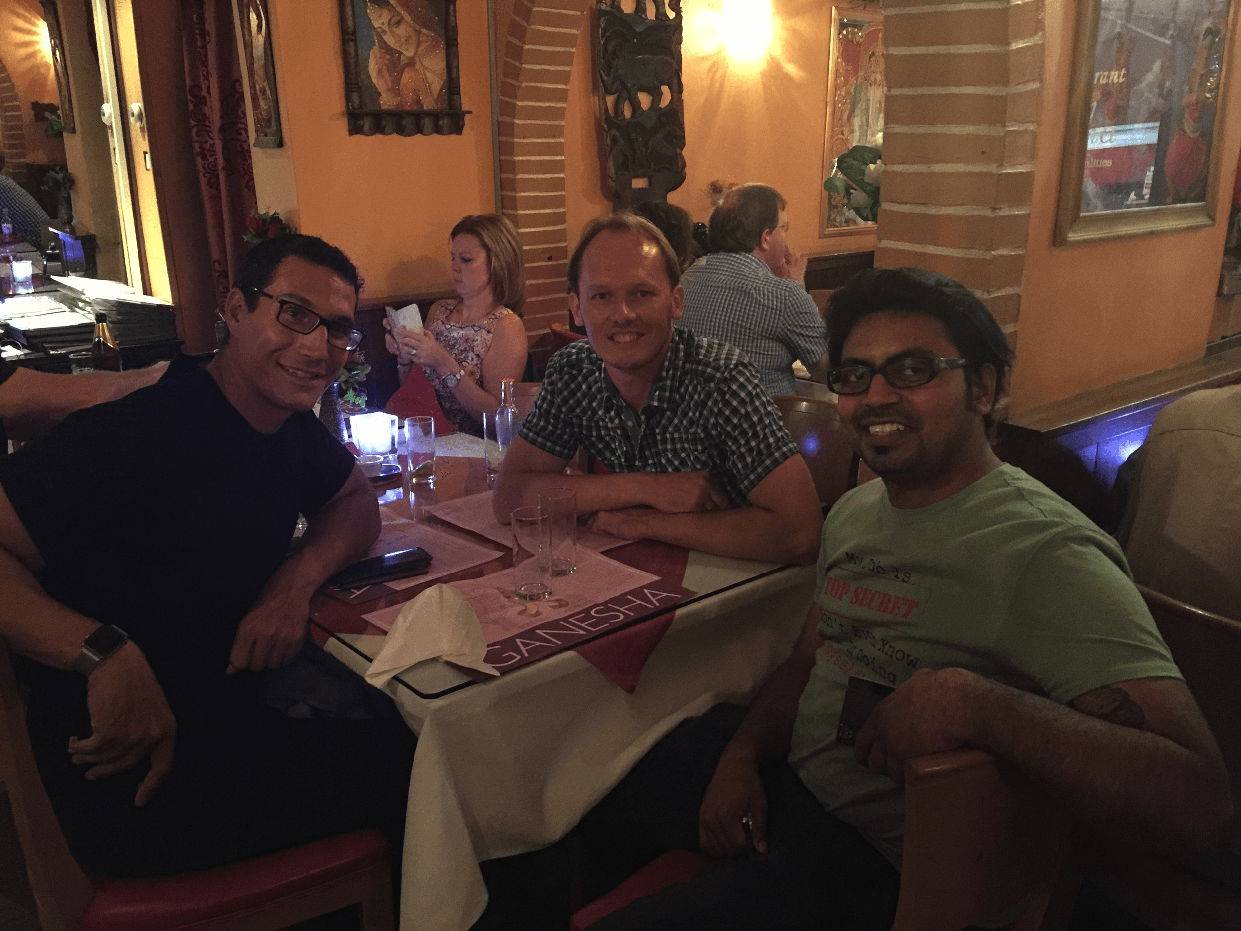 Indian restaurant in Amsterdam. I really liked all the bikes in this city.